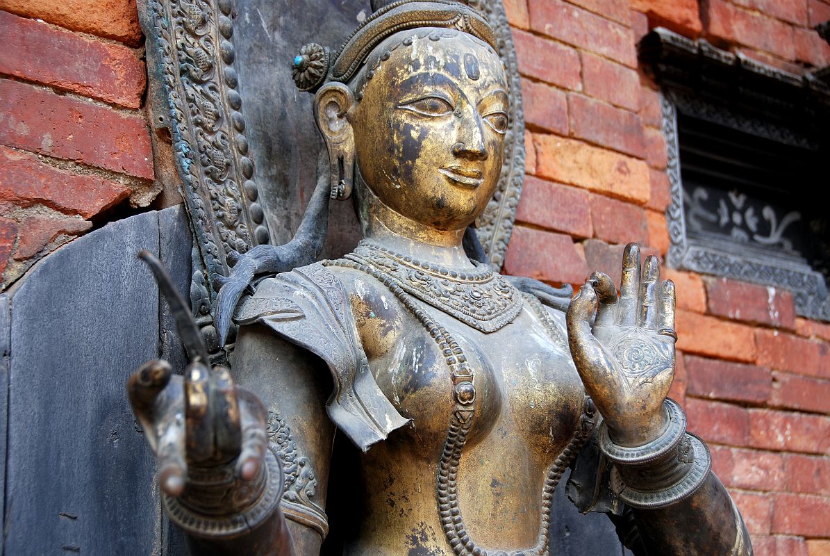 Kathmandu Patan Durbar Square Mul Chowk 13 River Goddess Ganga Close Up 